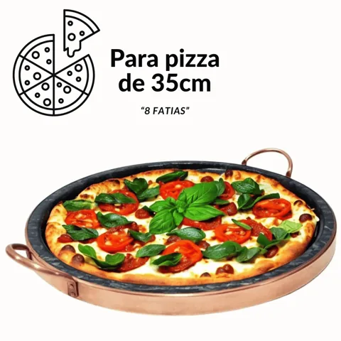 Forma de pizza de pedra-sabão